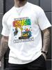 Kindergarten Excavator Construction Back To School Shirt Boys T-shirt - 100% Cotton Graphic T-shirt Men