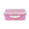 ZISIZ Wheat Straw Single-Layer Lunch Box with Handle & Tableware