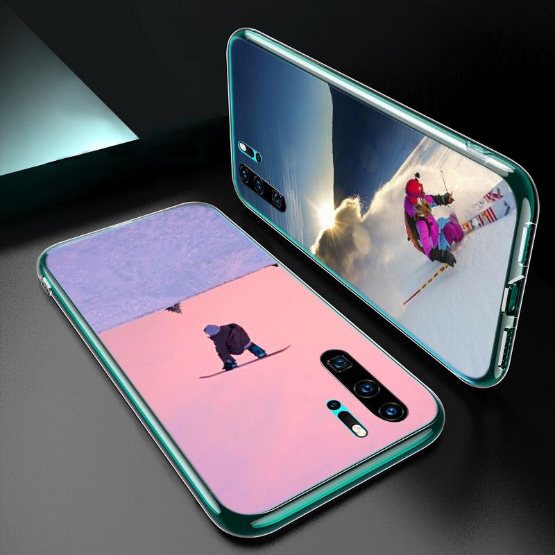 Skidåkning Snö Snowboard Silikonskydd För Honor 30 30S 30i 9 10 9A 9C 9S 9N 10i 10X 9X Lite Pro 5G Fodral