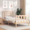 VidaXL Bed Frame with Headboard 90x200 Cm Solid Wood 3192866