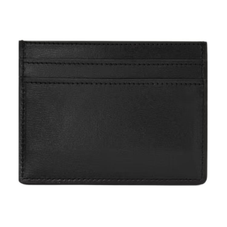 Saint Laurent Ysl Cassandre Mini Leather Card Holder With Bronze Hardware Women Accessories Black 847951-02G0W-1000