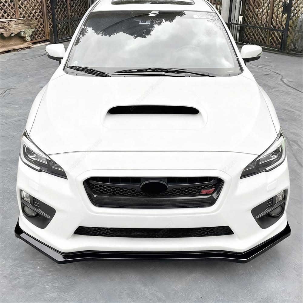 Car Front Bumper Spoiler Lip Guard Lowter Splitter Blade For Subaru Impreza WRX STI VA 2015-2021ABS Black Bodykits Tuning