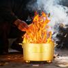 Burn Cage Stainless Steel Heat-Resistant Can Paper Burning Barrel Cage With Lid For Wood Garbage Garden Backyard Farm Patio