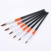 6 Kit Watercolor Painting Brushes Anti-Shedding Round Tip Artist Paintbrushes for Kids Adults Drawing Art Craft Supplies