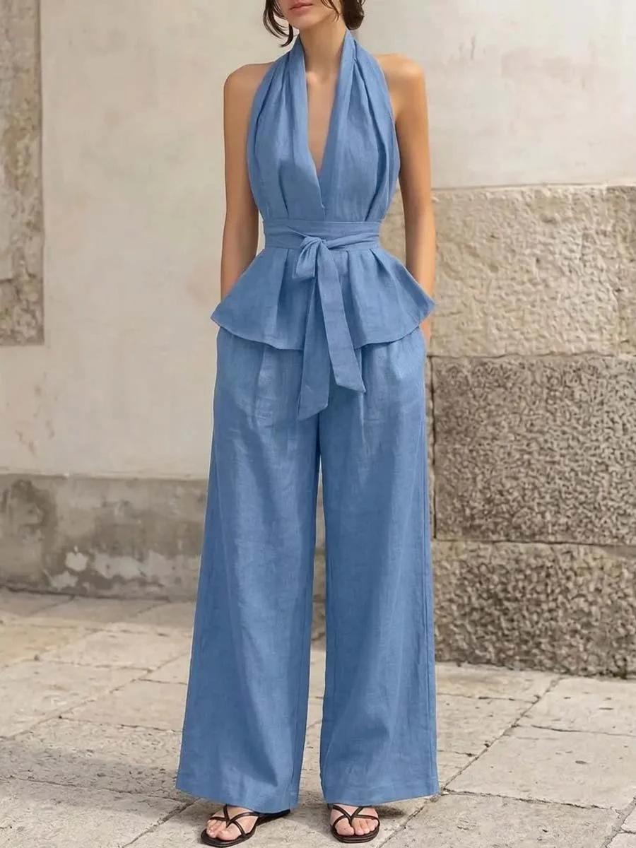 2026 Foreign Trade New Women s Shirt Set Casual Urban Suit Independent Station Women s Clothing Express Amazon S синий
