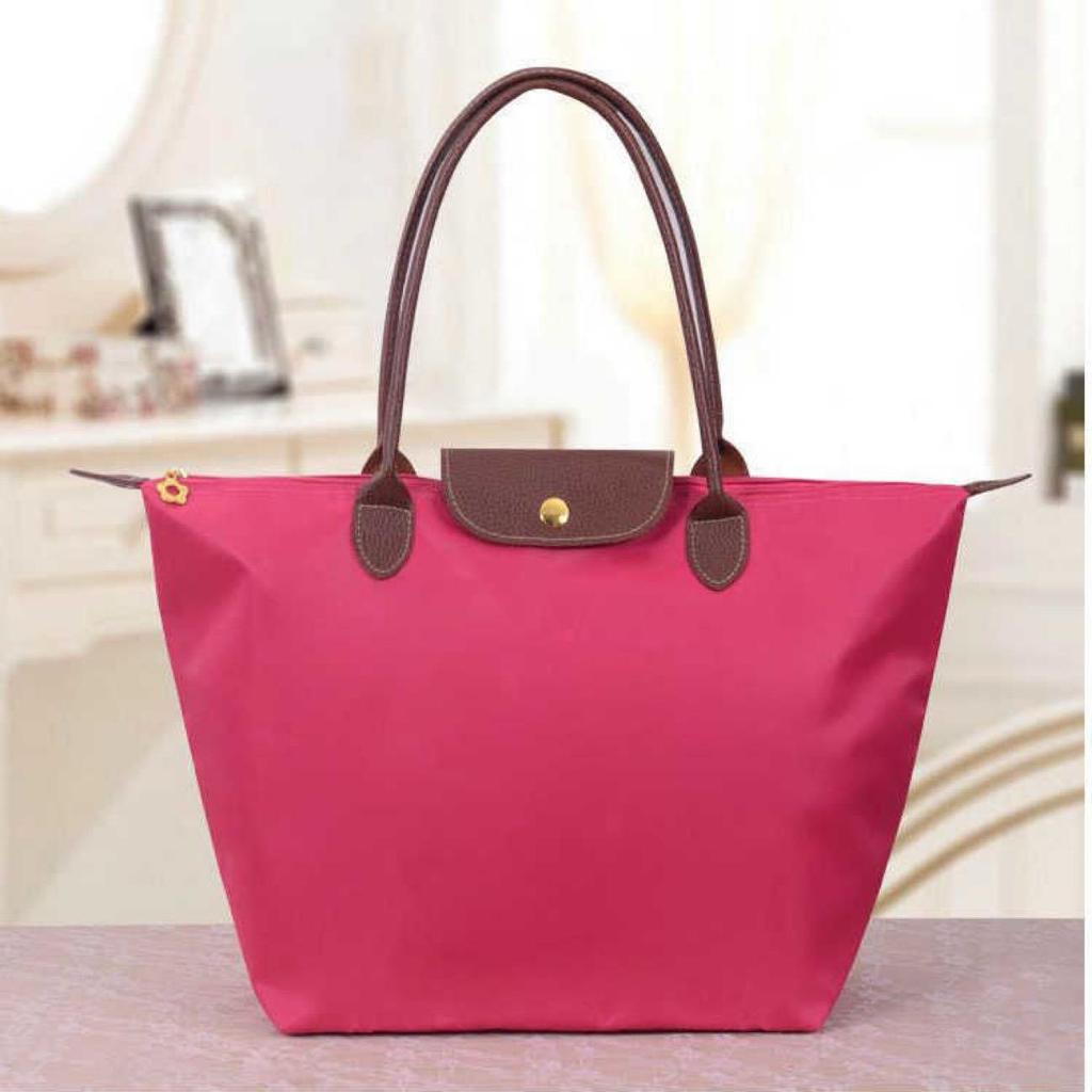 New Nylon Beach Tote Bag Fashion Womens Handbag ToteOxford Shoulder Bags Female Waterproof DumplingsFolding Shopping Bag