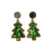 Creative Acrylic Christmas Tree Dangle Earrings - Festive Ornaments