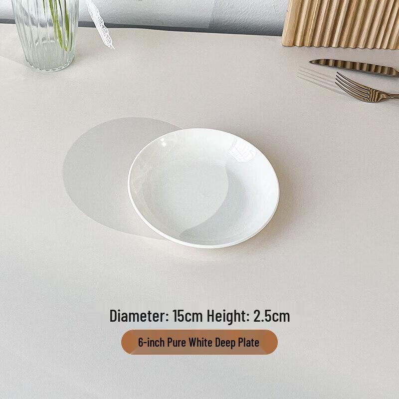 Qiwei Nordic Style Round Ceramic Dinner Plate