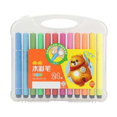 Mokeelo 12 18 24 36 48 Colors Watercolor Art Marker Drawing Pen (24 Colors)