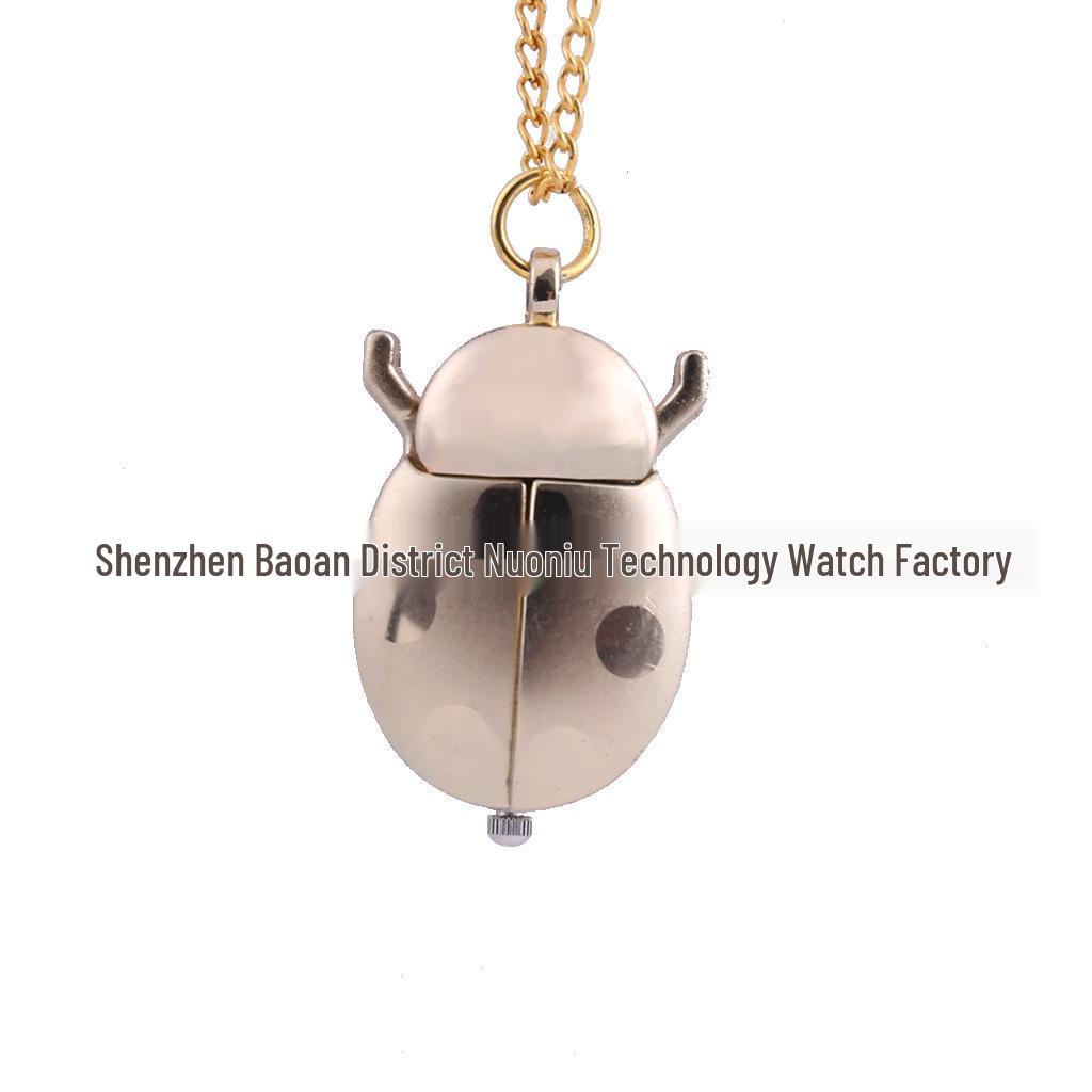 Ladybug Quartz Pocket Watch - Cute Animal Design, Multiple Colors Available
