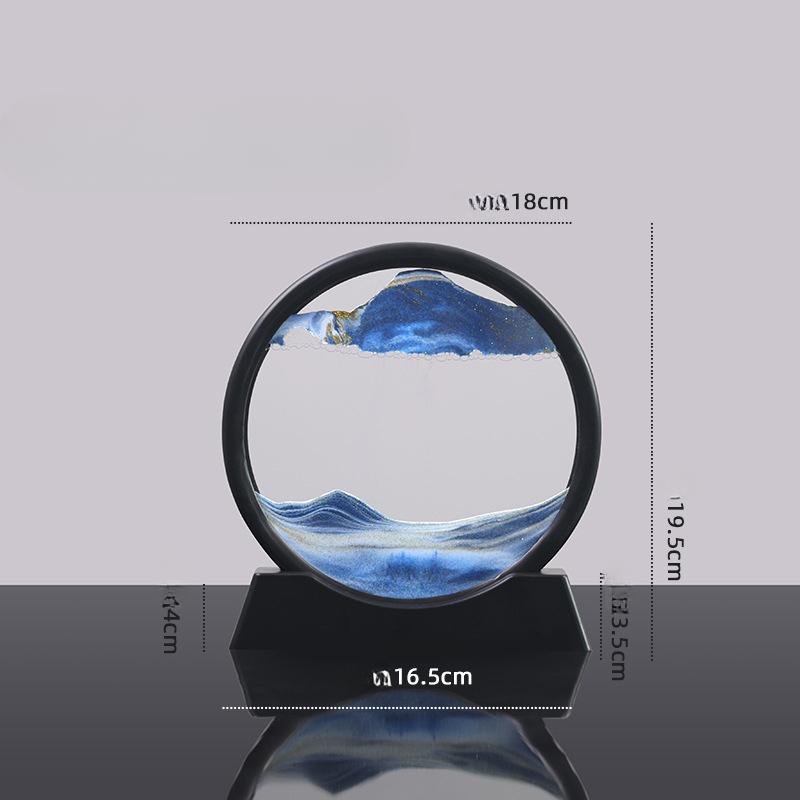 

Зыбучие пески картина украшение для гостиной 3D динамическое искусство итальянский домашний ремесло подарок на день рождения круглая картина зыбучие пески 7 round blue