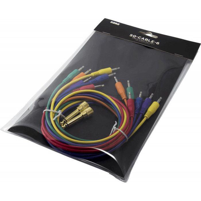 Câble Instrument - Korg - SQ-CABLE-6 - 6 Câbles Mini Jack 3,5mm - 750 mm - Multicolore