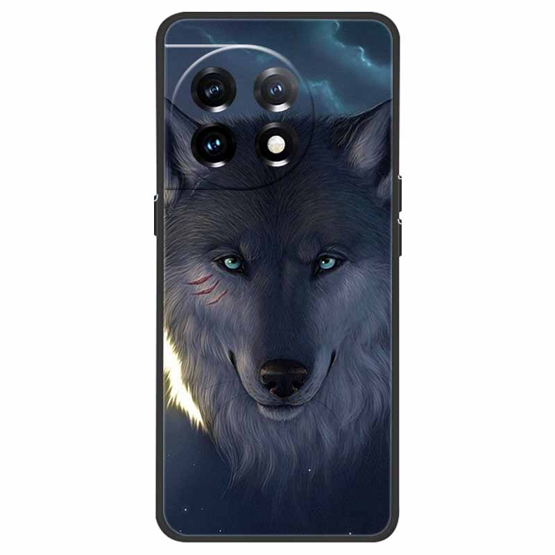 For OnePlus 11 5G Case One Plus 11R Flower Marble Black Bumper Soft TPU Silicone Cover for OnePlus 11 / 11R 5G Phone Cases Capas