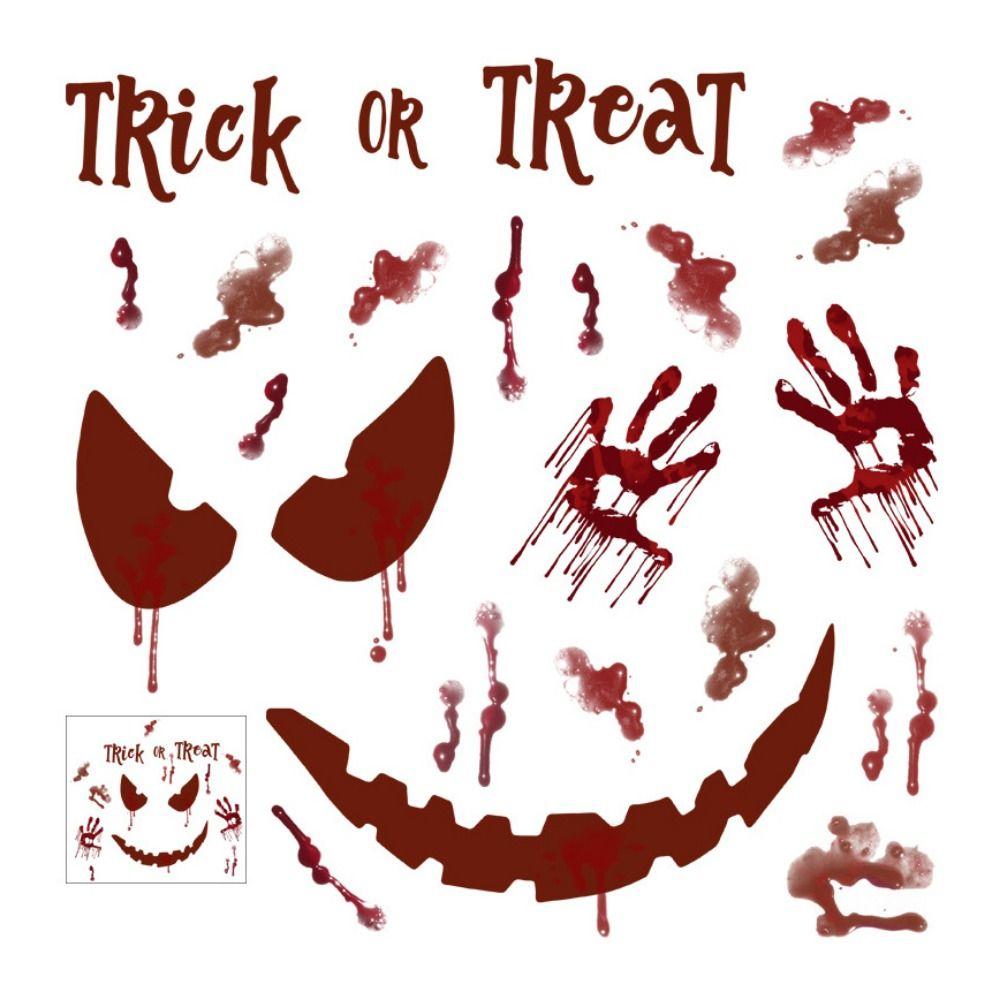 Self-paste Ghost Wall Sticker Waterproof Bloody Hand Decal  Party Decor