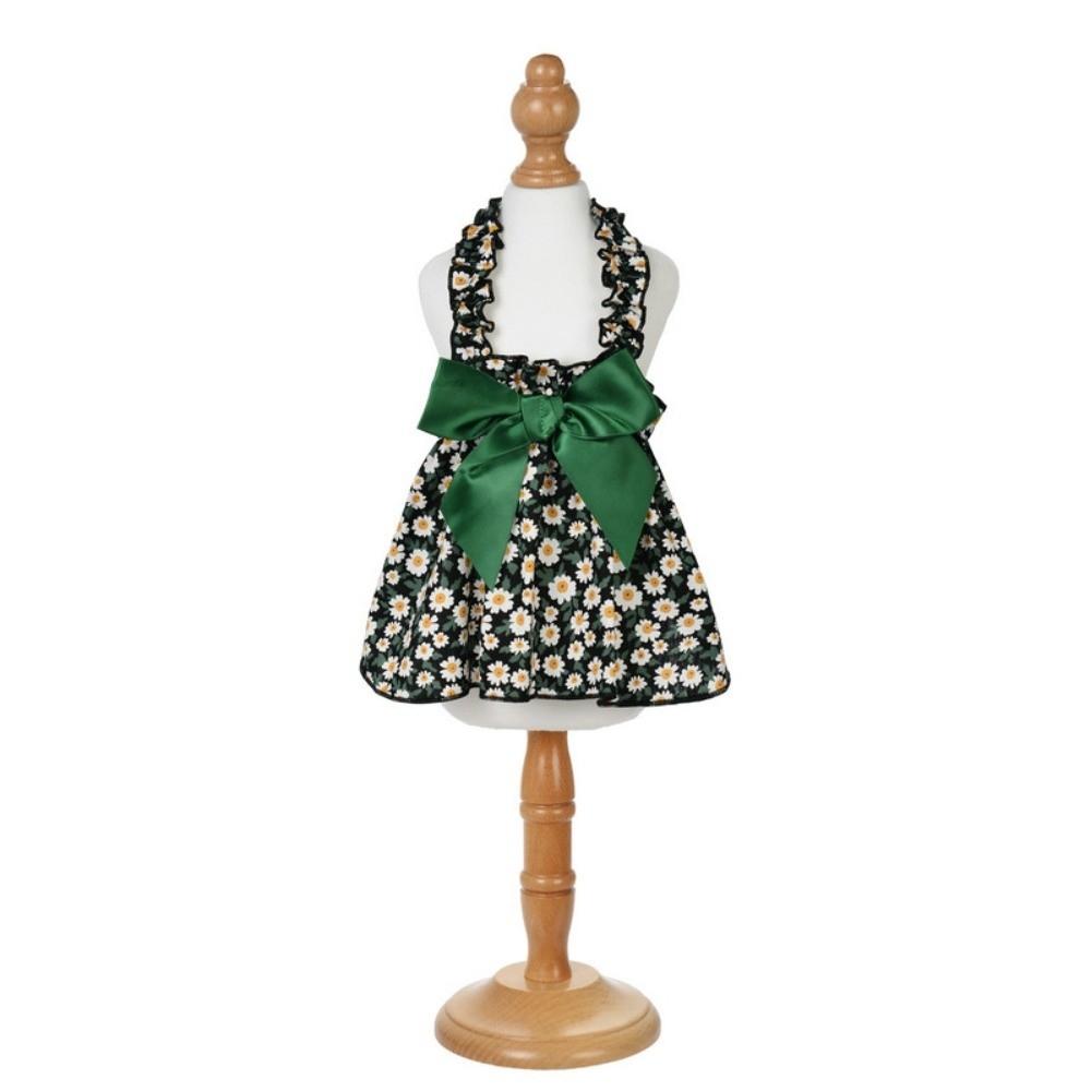 

Платье принцессы для питомца с ромашковым узором, хлопковый материал, собачьи пляжные юбки, повседневная одежда для питомца S чёрный