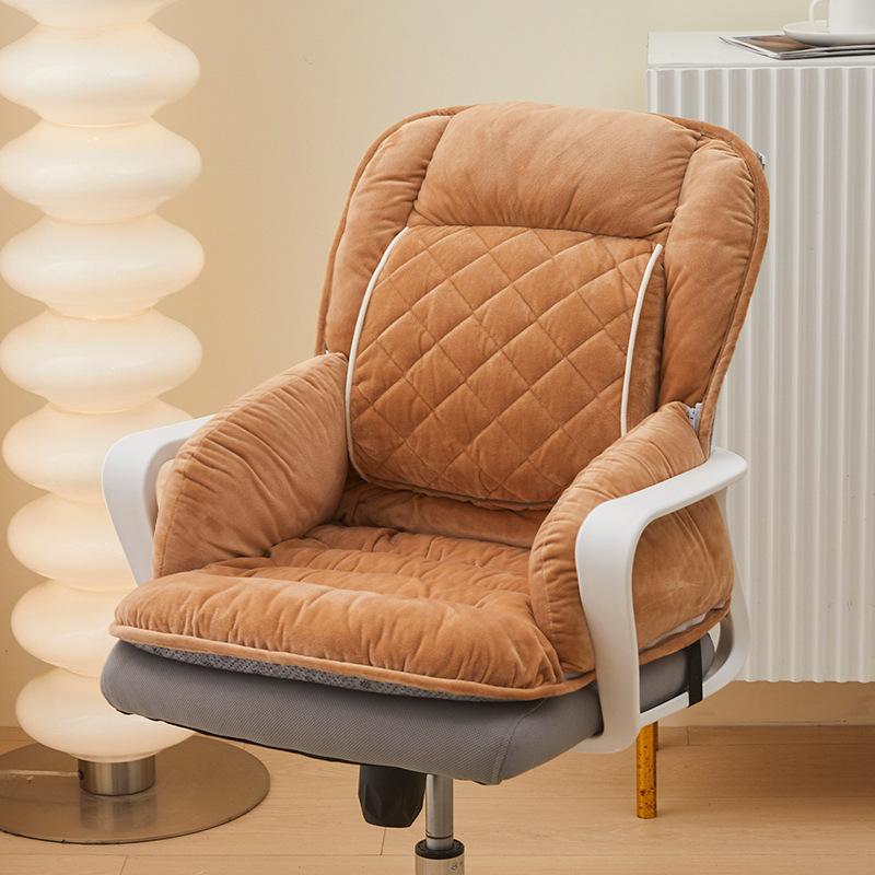 45x50x50cm Seat Electric Heating Warm Pad Office Chair Heated Soft Cushion 3 Speed Adjustable Thermostatic Backrest Non-Slip Mat