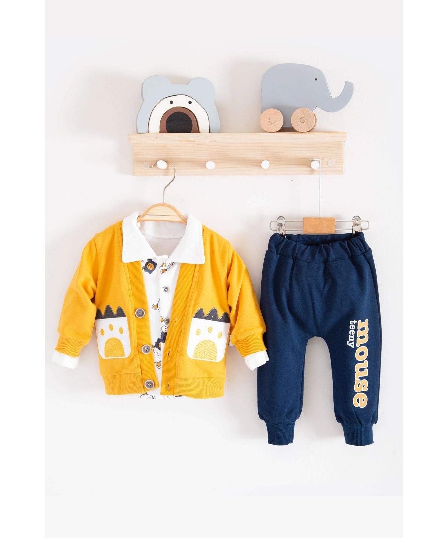 

Комплект из 3 предметов для мальчика Mause с воротником-рубашкой