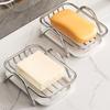 2PCS Space Saving Self Draining Soap Dish Non-Slip Soap Storage Rack  Kitchen