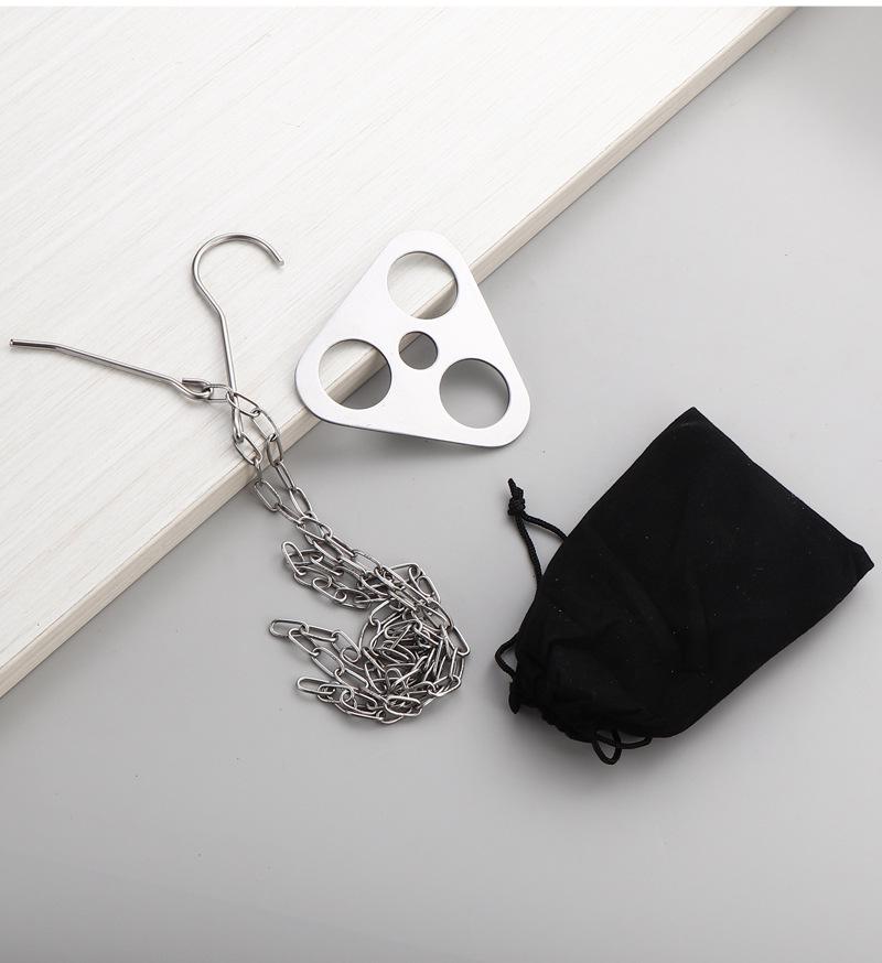 Stainless Steel Portable Camping Tripod Pot Stand with Hanging Ring