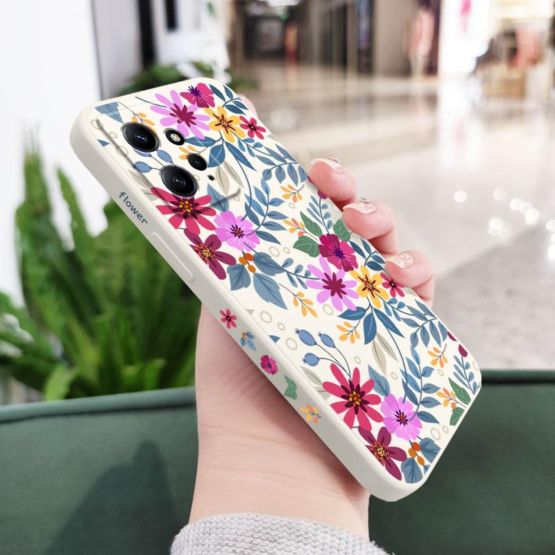 Beautiful Flowers Phone Case For Xiaomi Redmi Note 14 13 12 12S 11 11S 10 10T 10S 9 9S 8 7 Pro Plus 4G 5G Liquid Silicone Cover