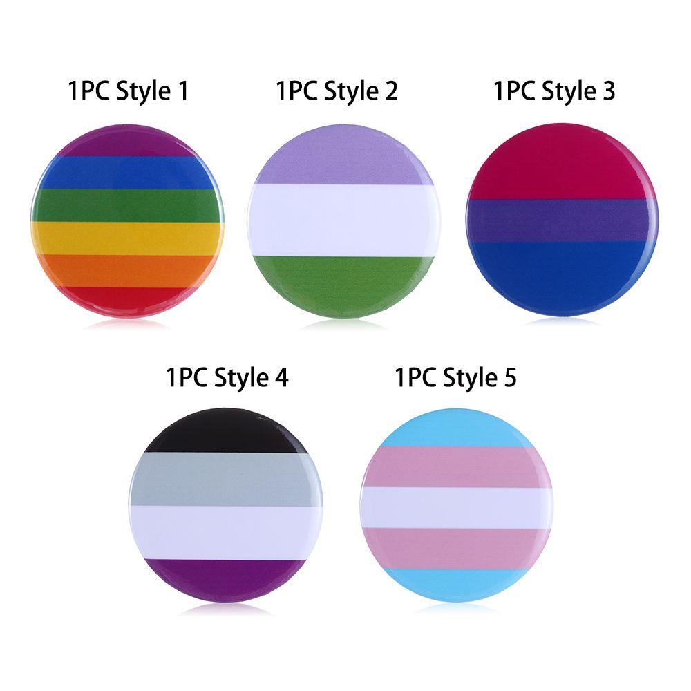1/2 st Regnbåge Gay Pins Tennplåt Märke Knapphål Jeans Hatt Broscher Män Kvinnor Kragstift Smycken Accessoarer