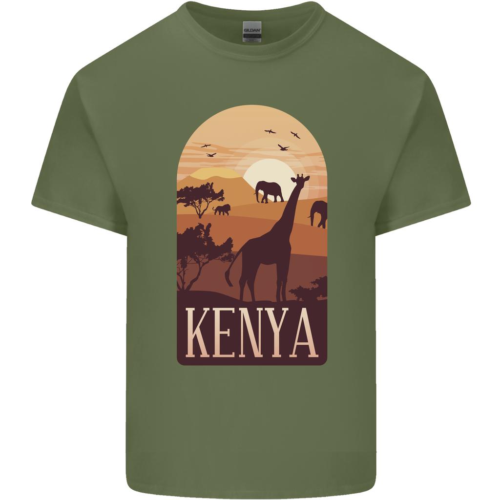 Kenya Safari Souvenir Unisexs Light Cotton Tshirt