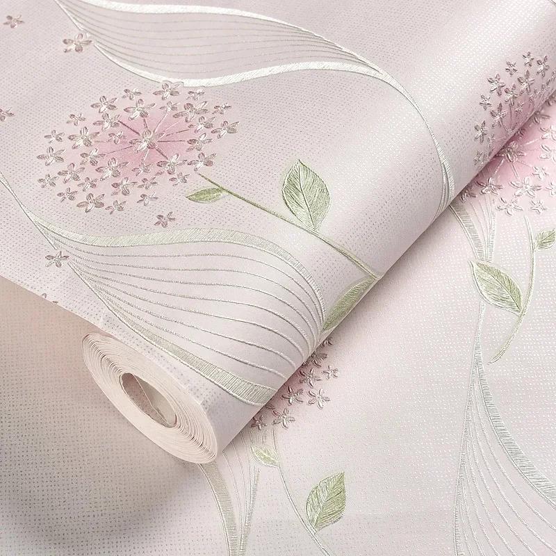 Self-adhesive European Wallpaper 3D Three-dimensional Finely Pressed Non-woven Fabric Thickened Living Room Background Wall