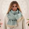 Fashion Winter Warm Plaid Print Travel Hijab Scarf Women Thick Cashmere Blanket Shawl Wraps  Brand Pashmina Poncho Bufada
