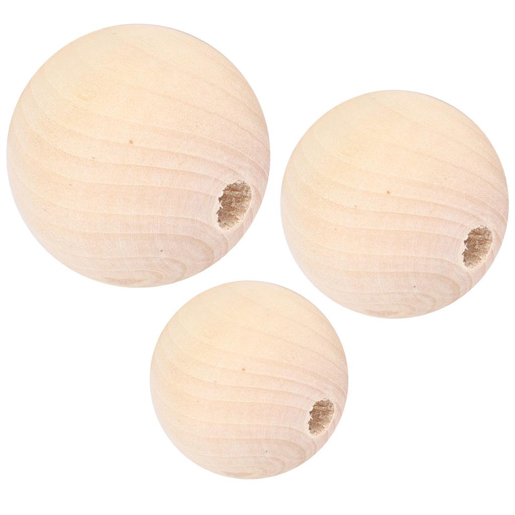 5 Bag Wood Beads Round Necklace HandMade Accessories 22mm/25mm/30mm