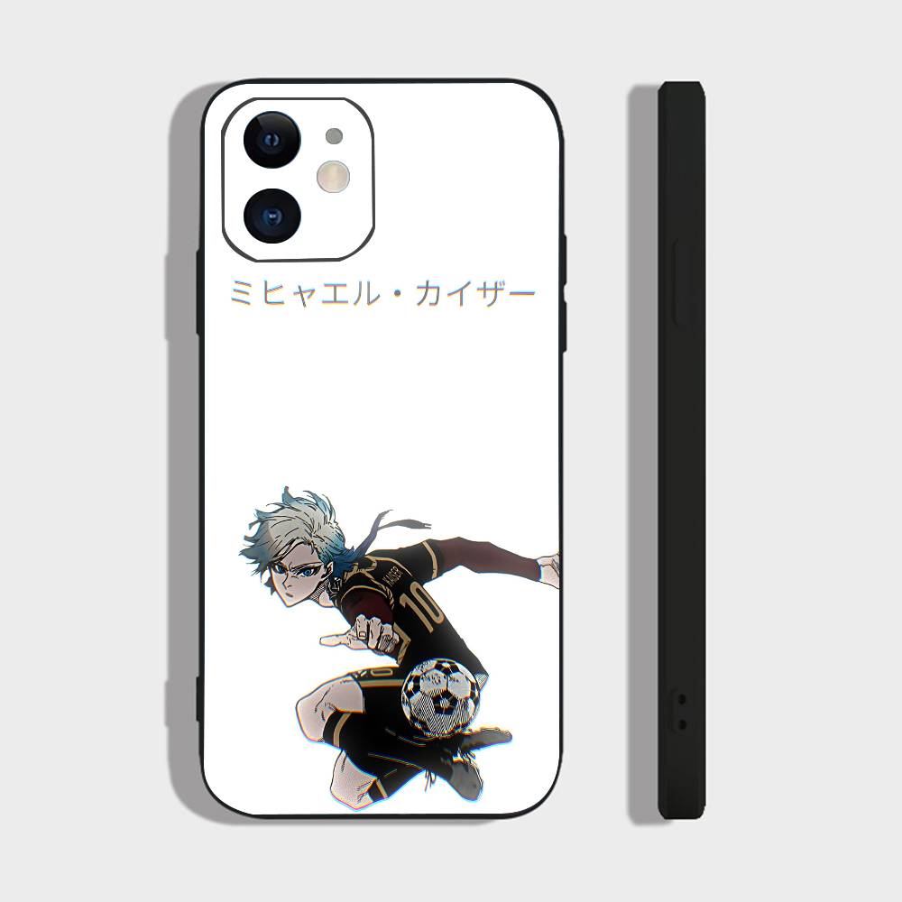 Anime M-Michael Kaiser For IPhone 17 Air 16 15 14 13 12 11 Pro Black Soft Cover Phone Case
