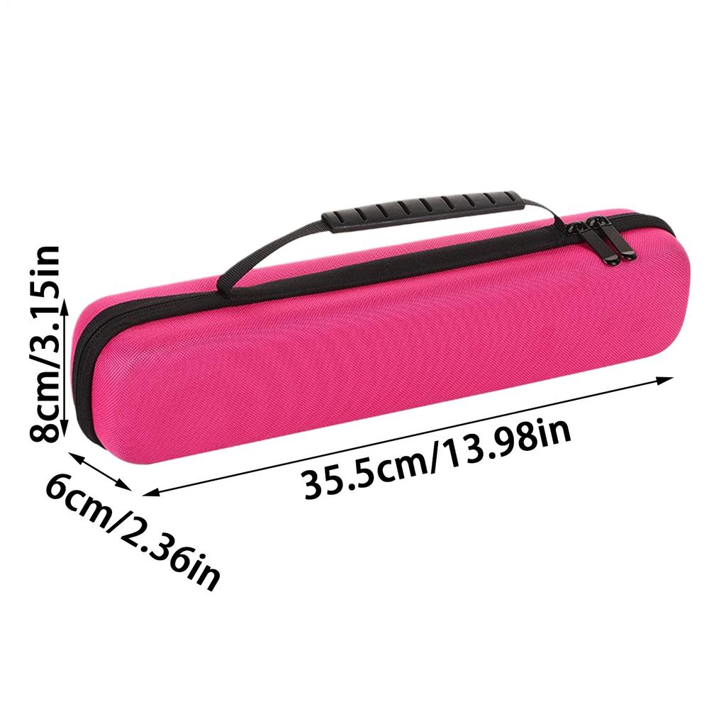Flute Case Carrying Bag Shockproof High-Density EVA Pouch Straightener Curling Irons Styler Carry Bag for Musical Instruments