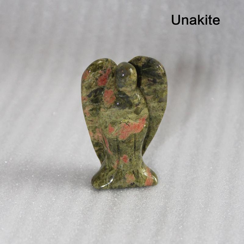 Exquisite Natural Gemstone Healing Crystal Carved Pocket Guardian Angel For Home Decor Gift