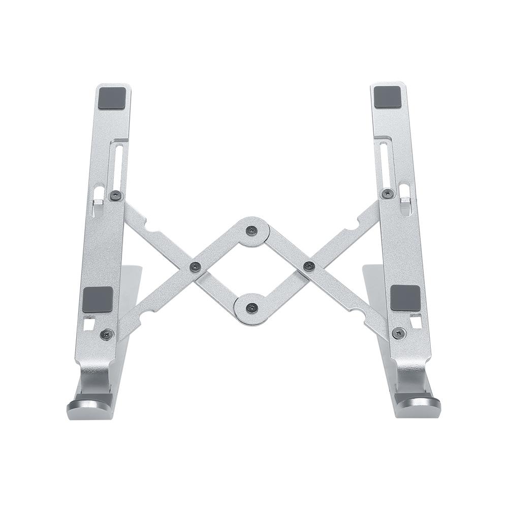 7 level Adjustable Laptop Stand Portable Aluminum Alloy Laptop Stand Foldable Non slip Notebook Holder Silver