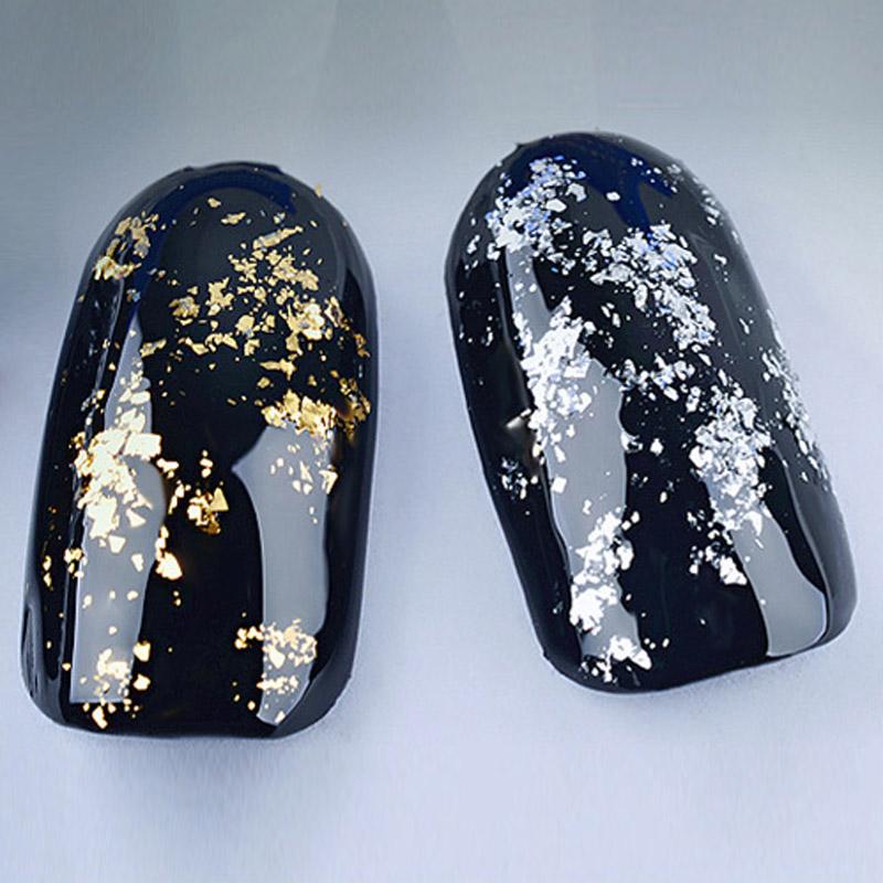 1 PC Gold Foil Sequins Nail Glitter Flakes Sparkly Aluminum Foil Nail Art Decorations All for Manicure Accessories