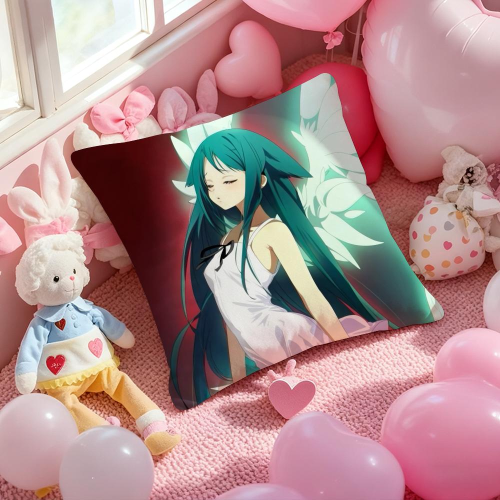 AnimeThe Song of S-Saya Pillow Case Plush Fabric Soft Double-Sided Printed Sofa Warm Winter Home Child Gift Cushion Cover