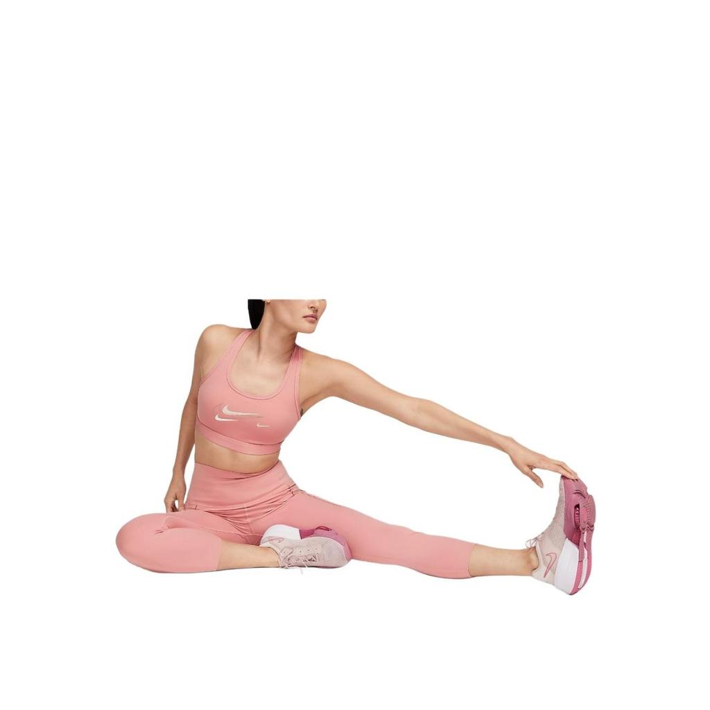 Nike Logo Print Round Neck Sports Bra Women Underwear Pink FN8512-699