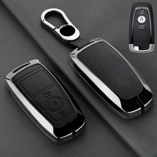 Zinc Alloy Leather Car Key Case Cover For Lincoln MKC Navigator Continental MKZ