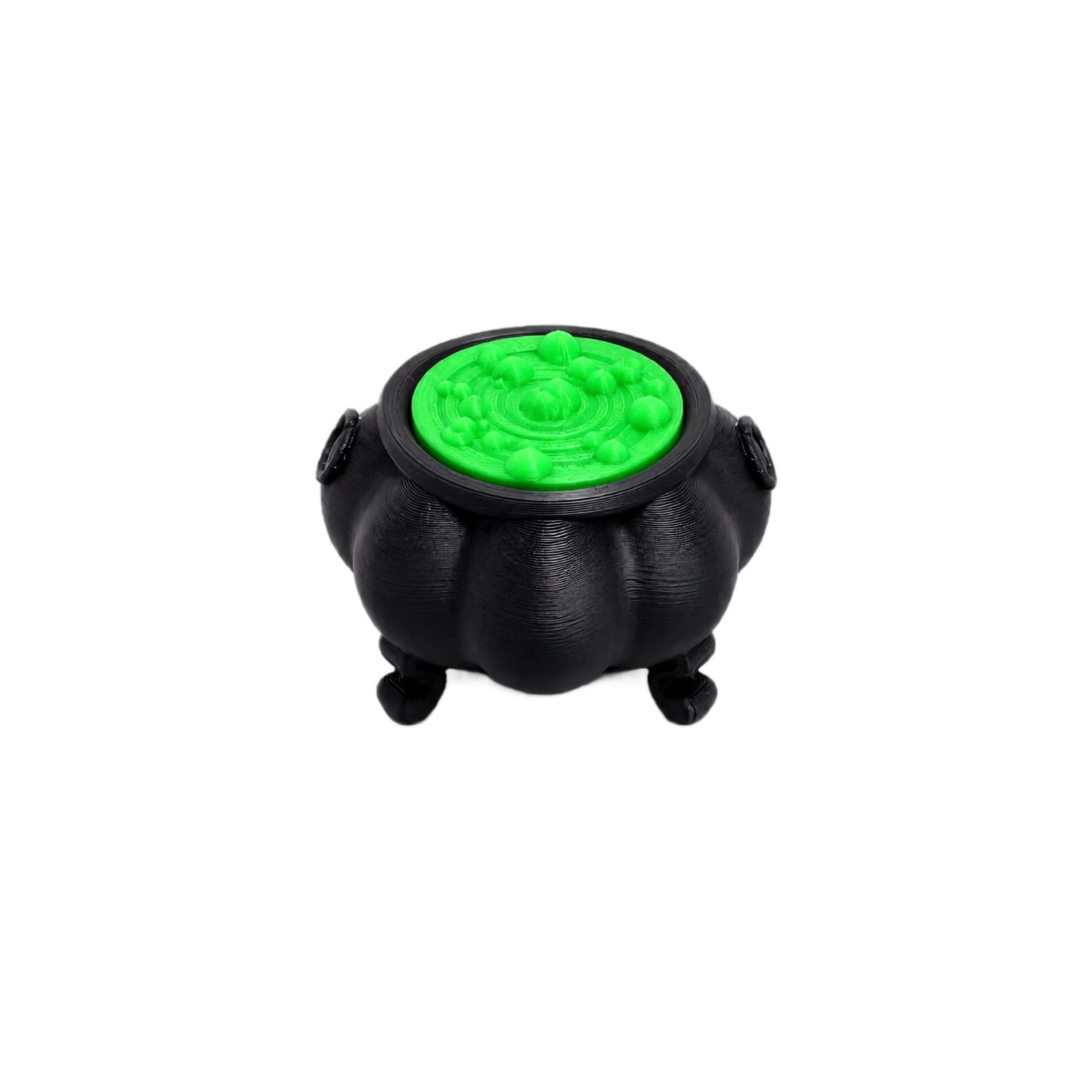3D Printed Black Witch Cauldron Stress Reliever Clicker , Desktop Toy for One Size зелёный