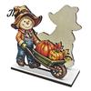 Thanksgiving Dinner Table Accessories Fall Scarecrow Wooden Napkin Holder, Harvest Pumpkin Decorative Stand for Kitchen Dispenser, Farmhouse Tabletop