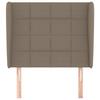 VidaXL Tête de lit avec oreilles Taupe 83x23x118-128 cm Tissu3117934