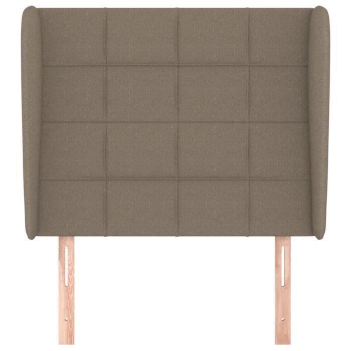 VidaXL Tête de lit avec oreilles Taupe 83x23x118-128 cm Tissu3117934