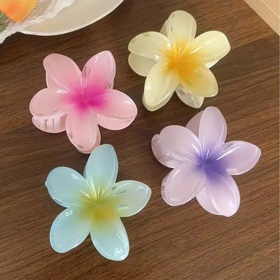 4 Egg Flower Grab Clips Summer Back of the Head Half Tie Hair Clips Medium Size Shark Clip Hair Clips Headwear