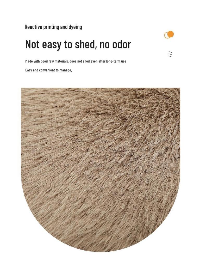 Washable Faux Fox Fur Rug for Home - Living Room, Bedroom, Entrance, or Kid's Room.