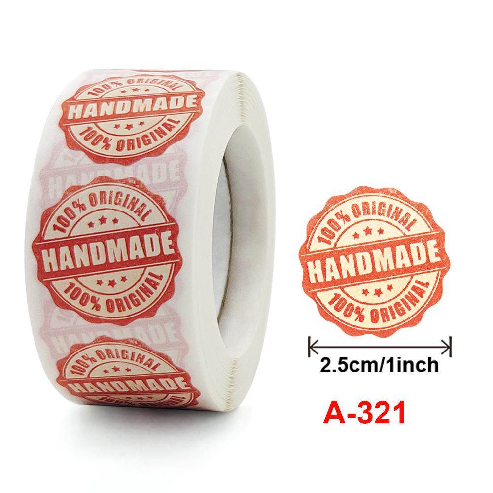 

Около 500 шт., оранжевые наклейки ручной работы, 25 мм, свадебные наклейки для вечерние, сувениры, украшения, уплотнители для конвертов, канцелярские наклейки 2.5cm/1inch