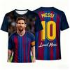 2026 Nuova Maglia da Calcio Messi Numero 10 T-shirt Bambino T-shirt da Calcio 3D Moda Estiva Top Sportivo Casual Commemorativo