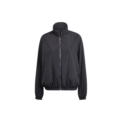 Originals Premium Essentials Nylon Windbreaker With Stand Collar And Long Sleeve Zip Women Outerwear Black IT6726