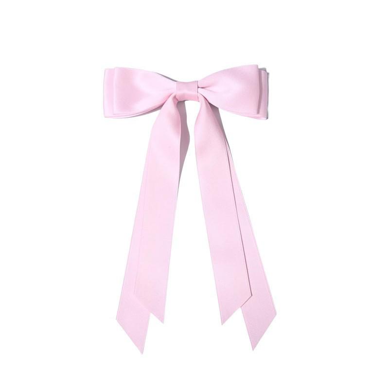 Sweet Double Layer Princess Bow Hair Clip with Long Trailing Ribbons