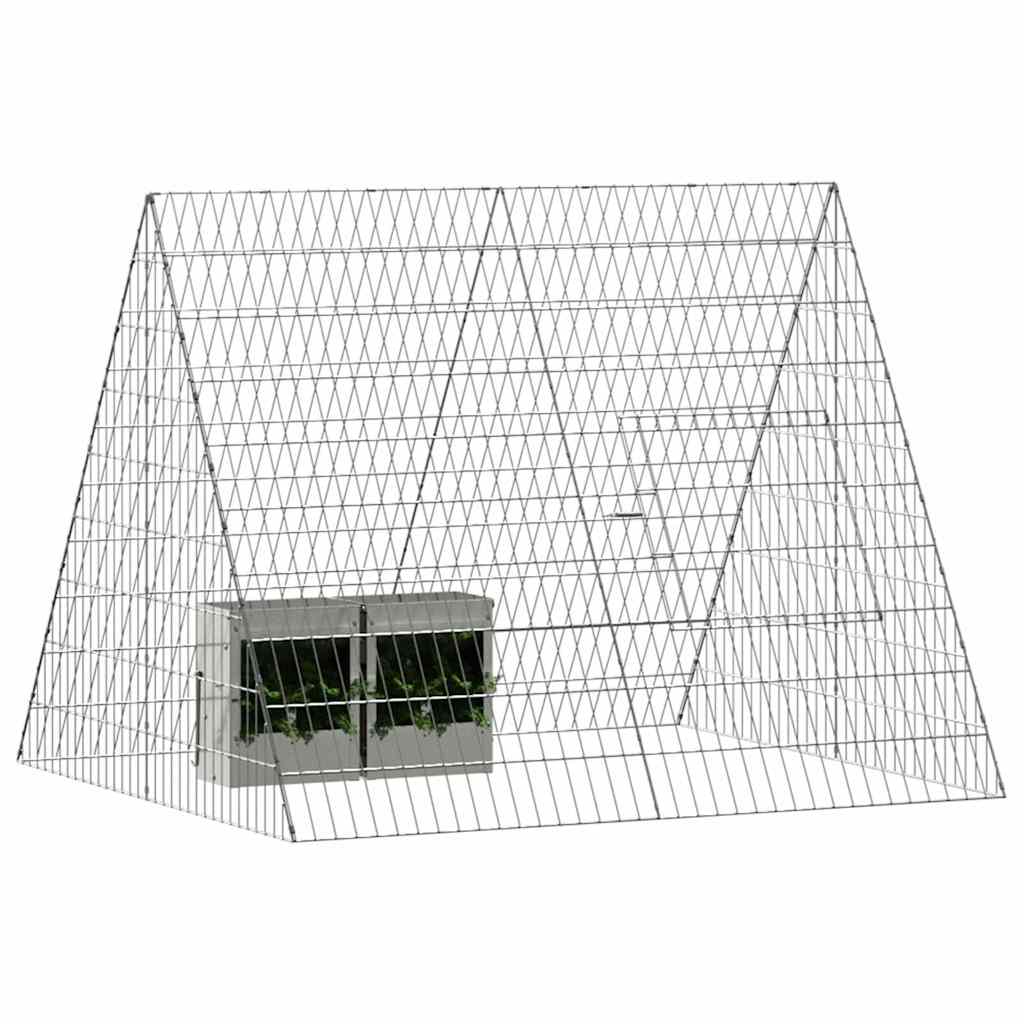 Kaninchenstall Silber 110 x 100 x 85 cm Verzinkter Stahl