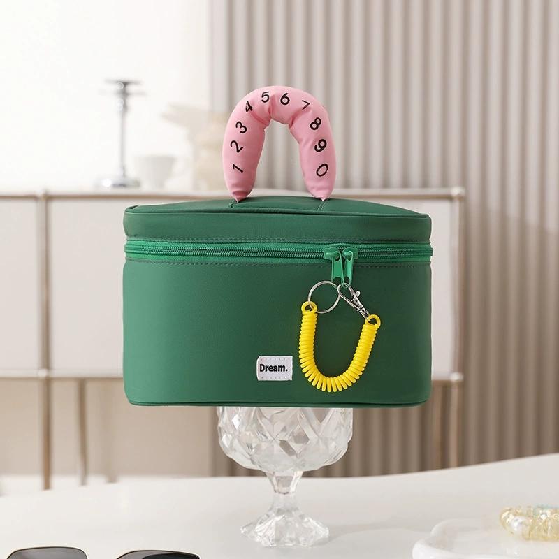 Makeup Bag, Large Capacity Waterproof Hand-Held Storage Bag, Cute And Portable, Business Travel Partition Layered Toileting Bag