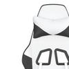 Gaming Chair with Massage Function White and Black Artificial Leather